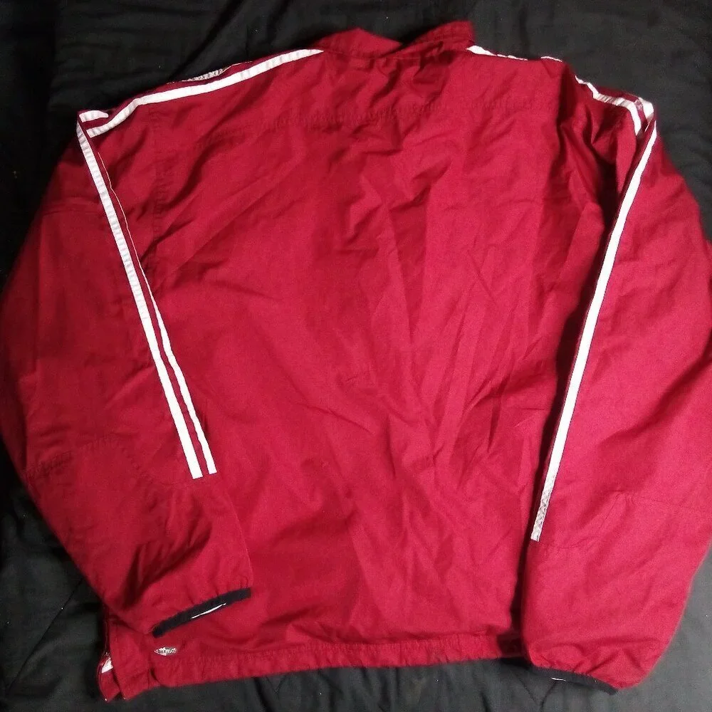 Vintage Adidas 3 Stripe Indiana University Hoosiers Pullover Windbreaker Jacket